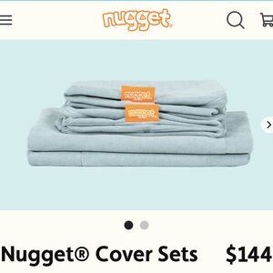 Nugget Light Blue Gray Cover Set - 4 piece Family Friendly furniture Surfside